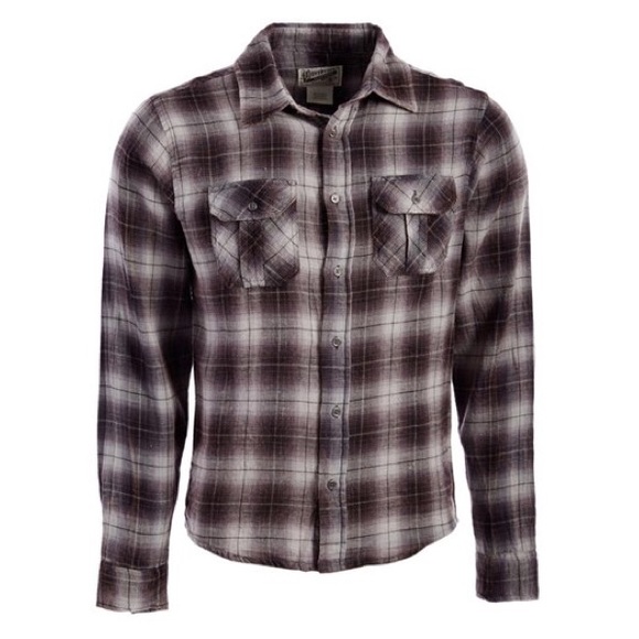 Overdrive Men/'s Cotton Plaid Button Up Casual Short Sleeve Slim Fit Dress Shirt